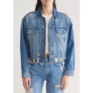 Boyish The Harvey Distressed Denim Trucker Jacket Size M
